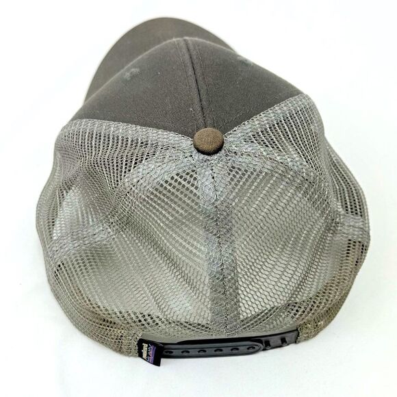 Patagonia Gray Purple Mountain Embroidered Mesh Snap Back Trucker Hat - Picture 12 of 16